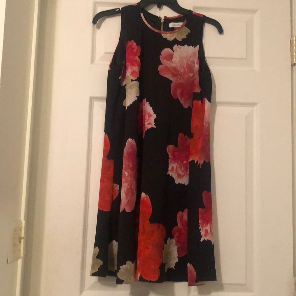 Petite Calvin Klein A-line floral dress!
